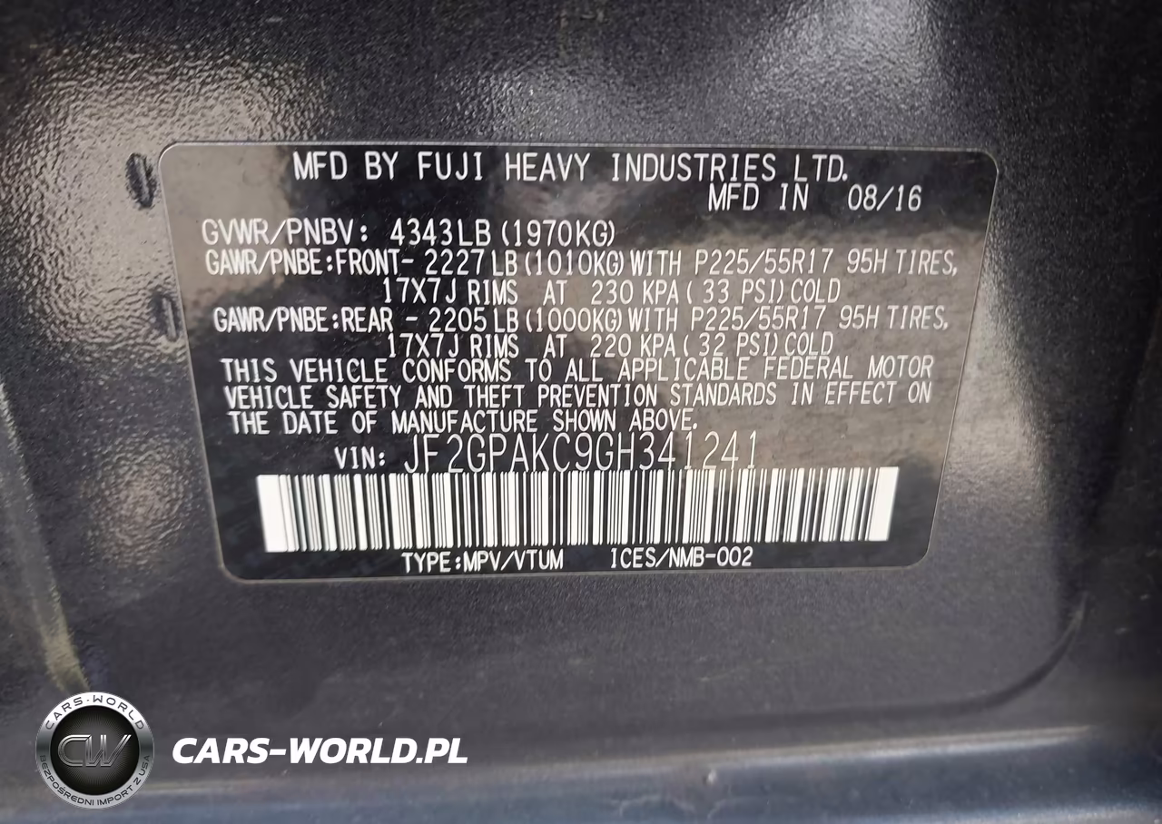 2016 Subaru Crosstrek 2.0I Limited VIN:JF2GPAKC9GH341241 - 9