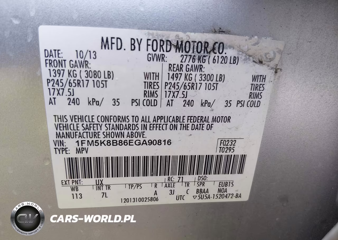 2014 Ford Explorer VIN:1FM5K8B86EGA90816 - 9