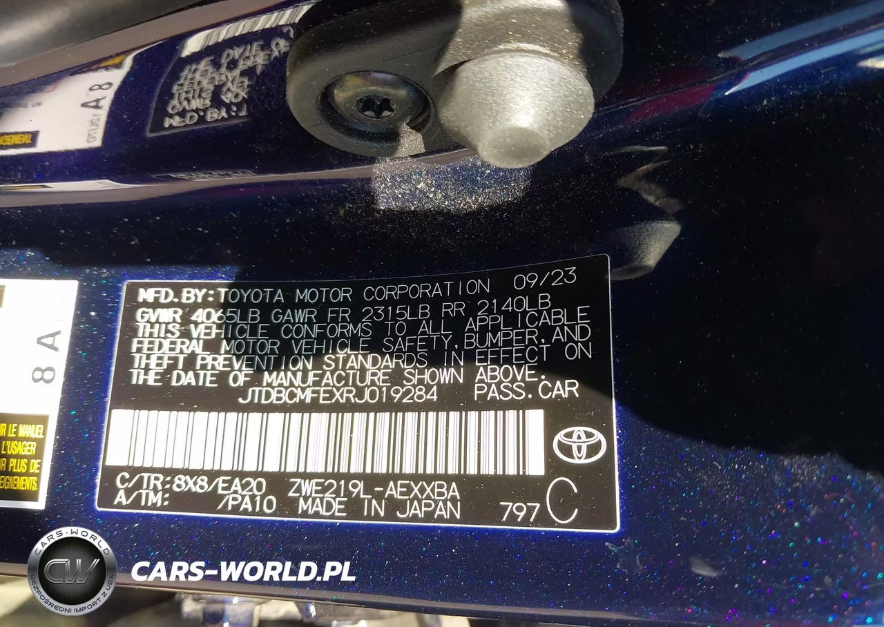 2024 Toyota Corolla Hybrid Xle VIN:JTDBCMFEXRJ019284 - 9