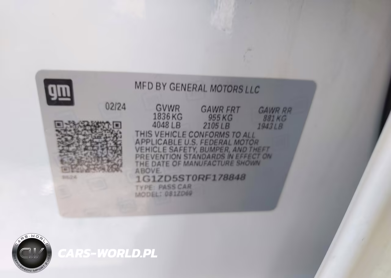 2024 Chevrolet Malibu Fwd 1Lt VIN:1G1ZD5ST0RF178848 - 9