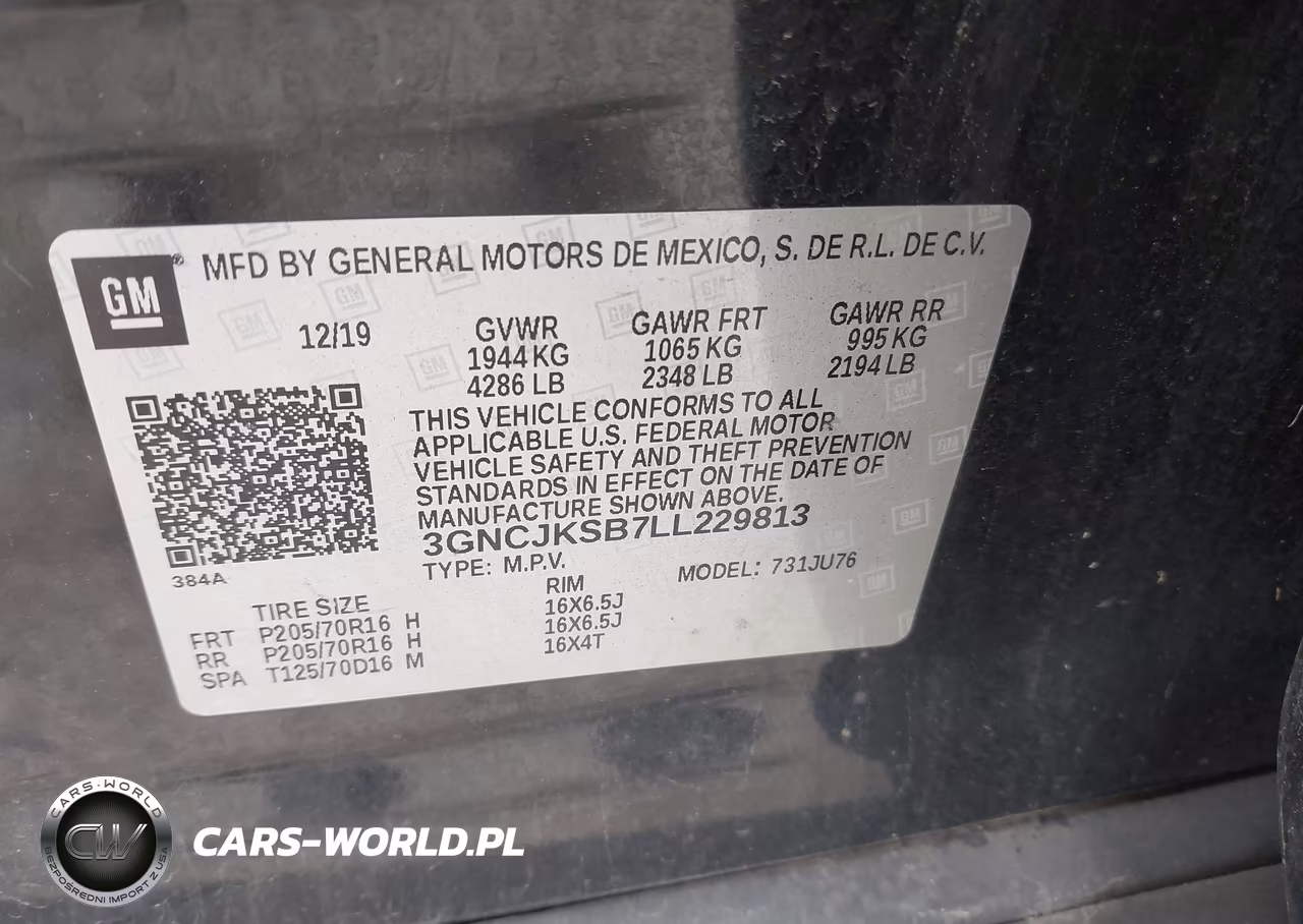 2020 Chevrolet Trax Fwd Ls VIN:3GNCJKSB7LL229813 - 9