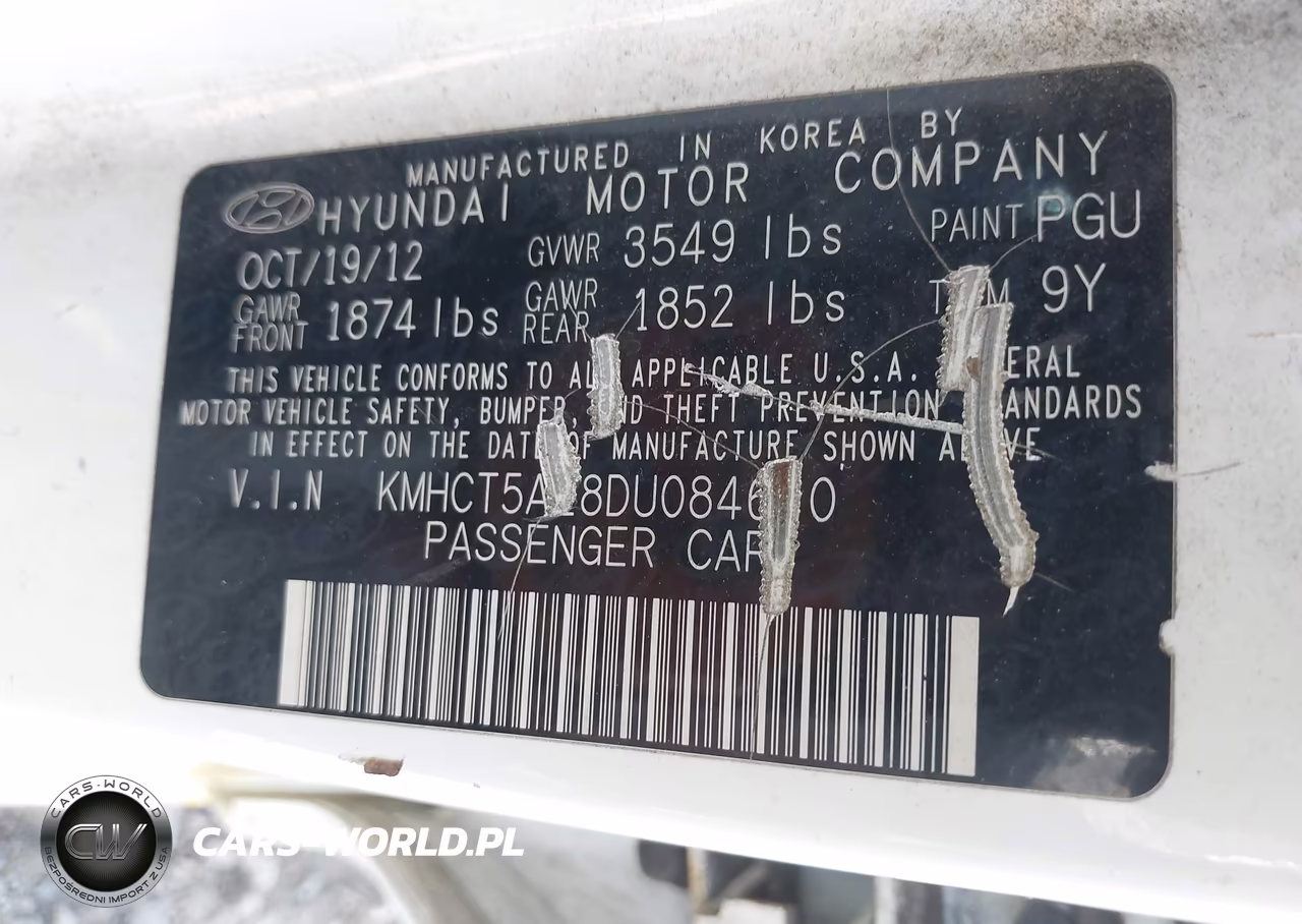 2013 Hyundai Accent Gs VIN:KMHCT5AE8DU084610 - 9