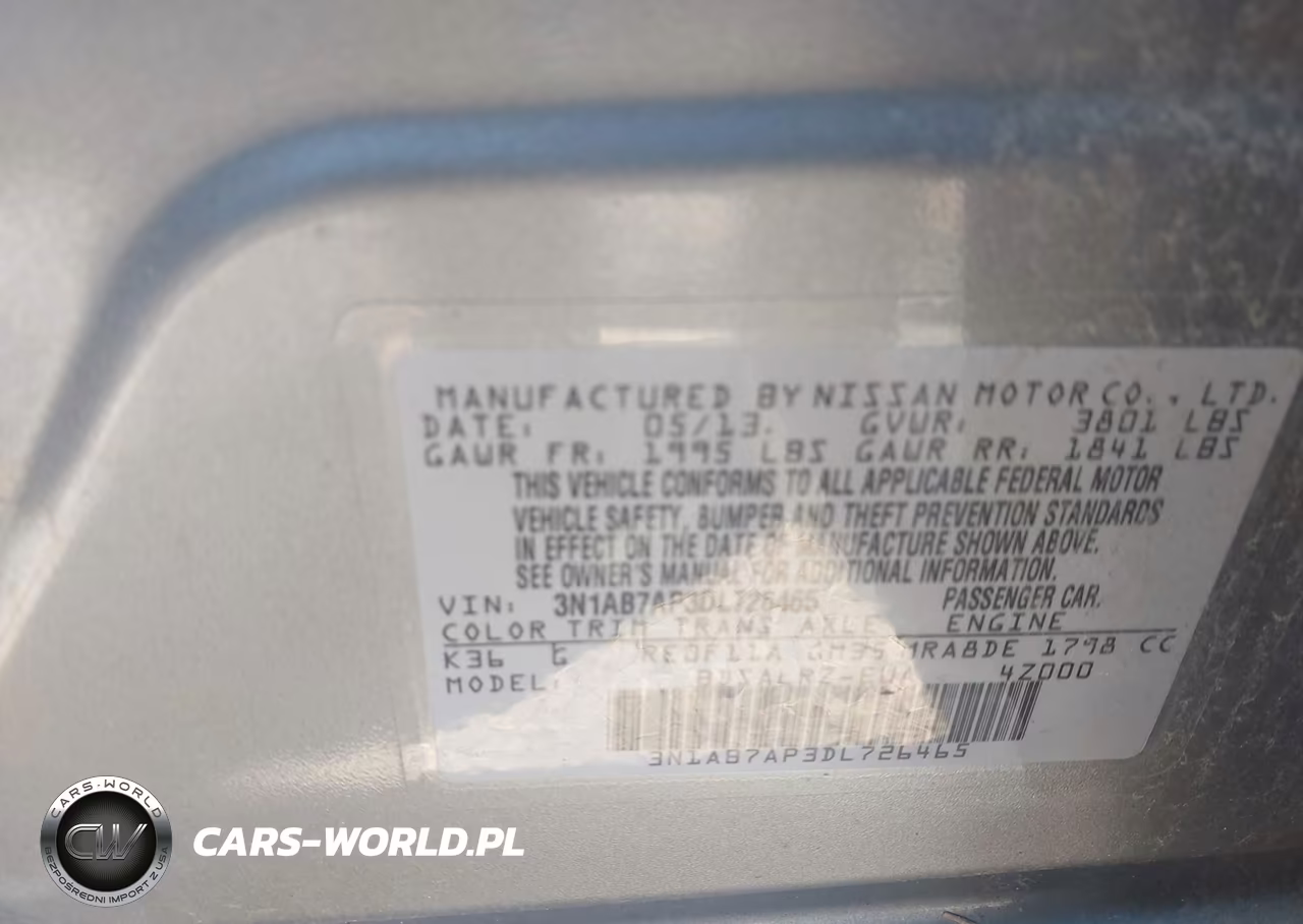 2013 Nissan Sentra Sr VIN:3N1AB7AP3DL726465 - 9