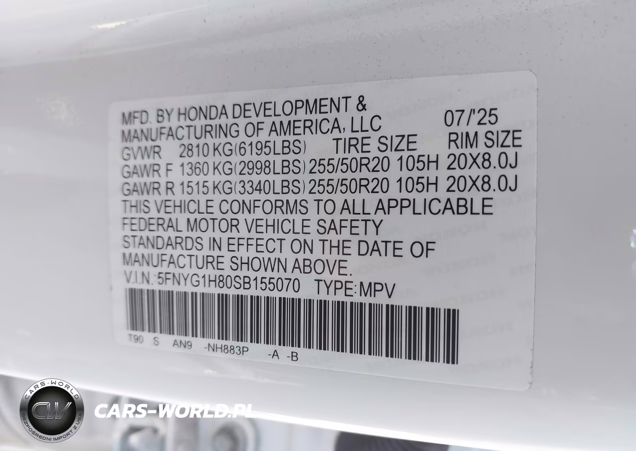 2025 Honda Pilot Elite VIN:5FNYG1H80SB155070 - 9