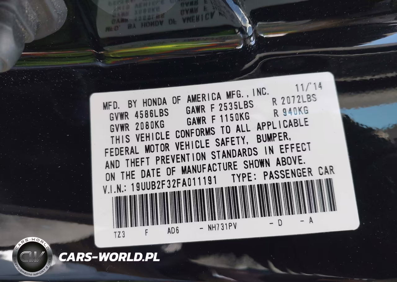 2015 Acura Tlx V6 VIN:19UUB2F32FA011191 - 9