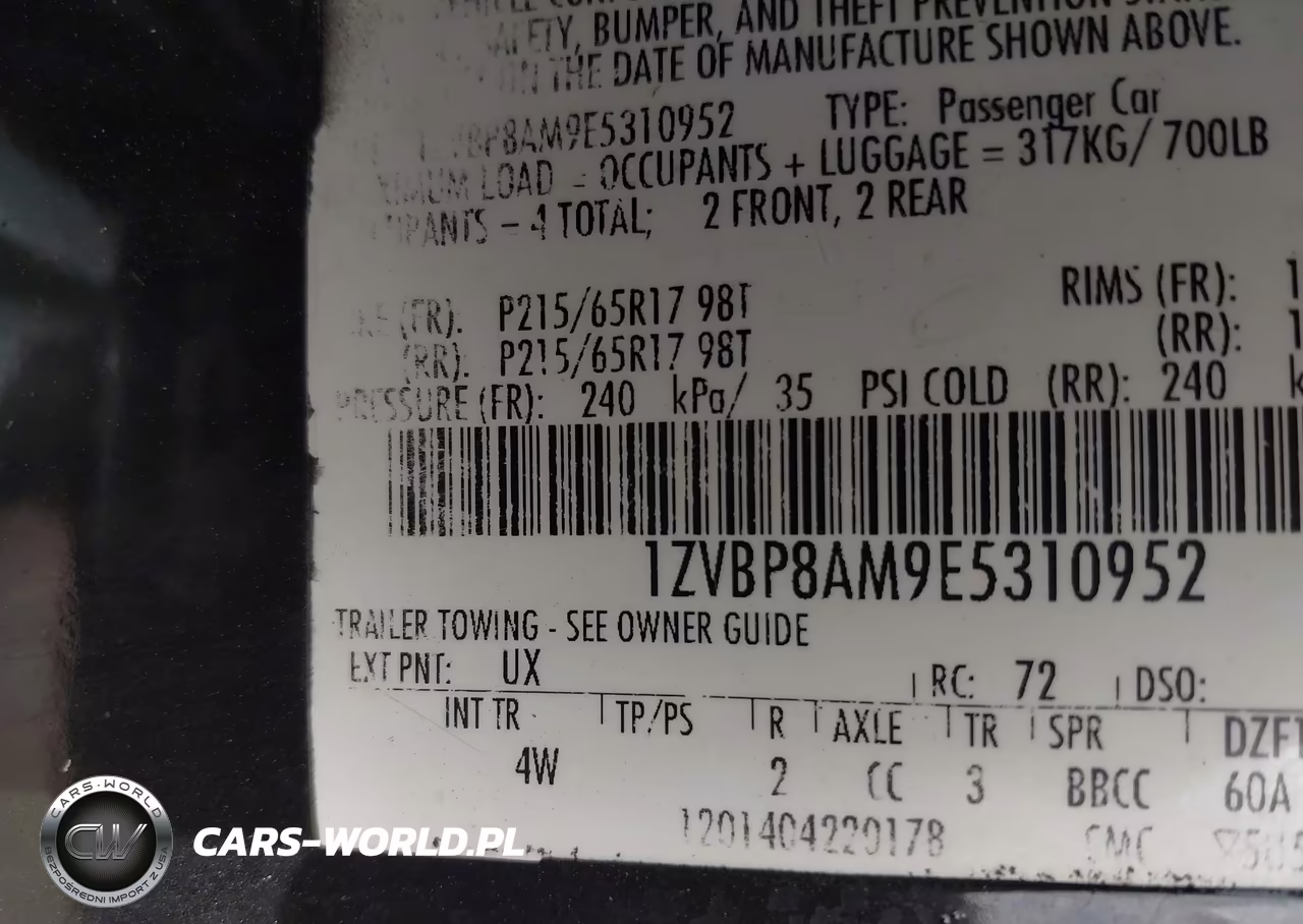 2014 Ford Mustang V6 Premium VIN:1ZVBP8AM9E5310952 - 9