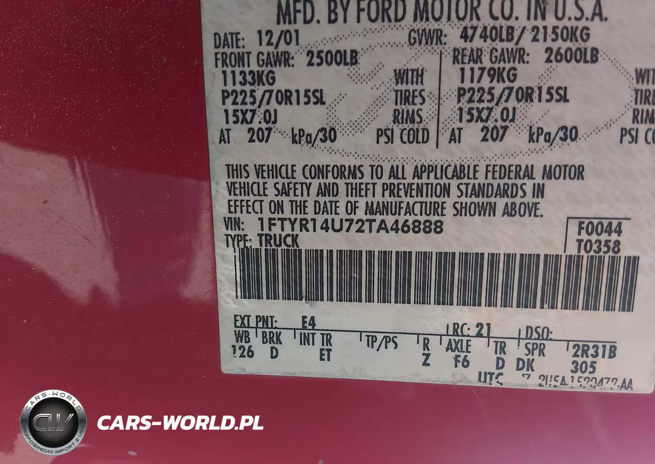 2002 Ford Ranger Edge-Tremor-Xl-Xlt VIN:1FTYR14U72TA46888 - 9