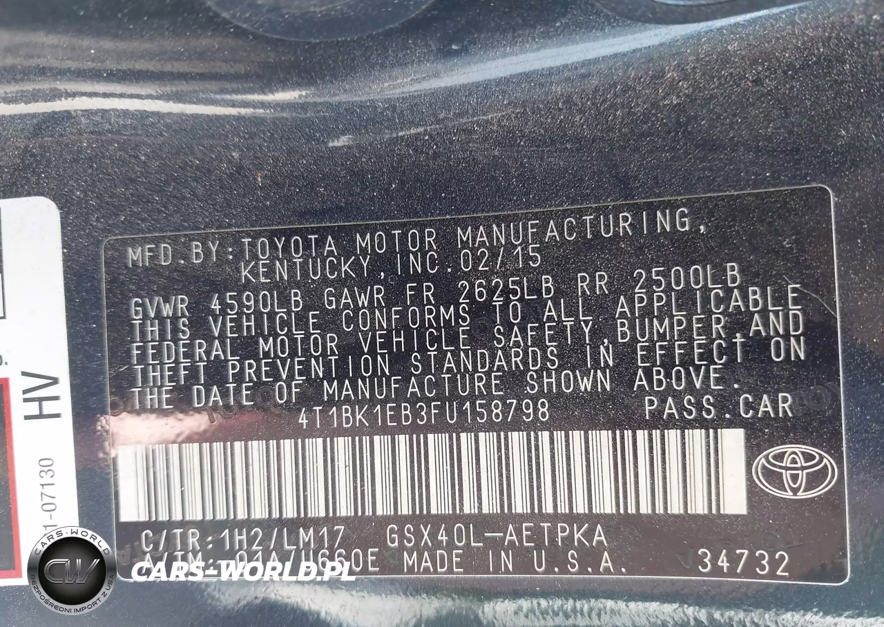 2015 Toyota Avalon Limited VIN:4T1BK1EB3FU158798 - 9