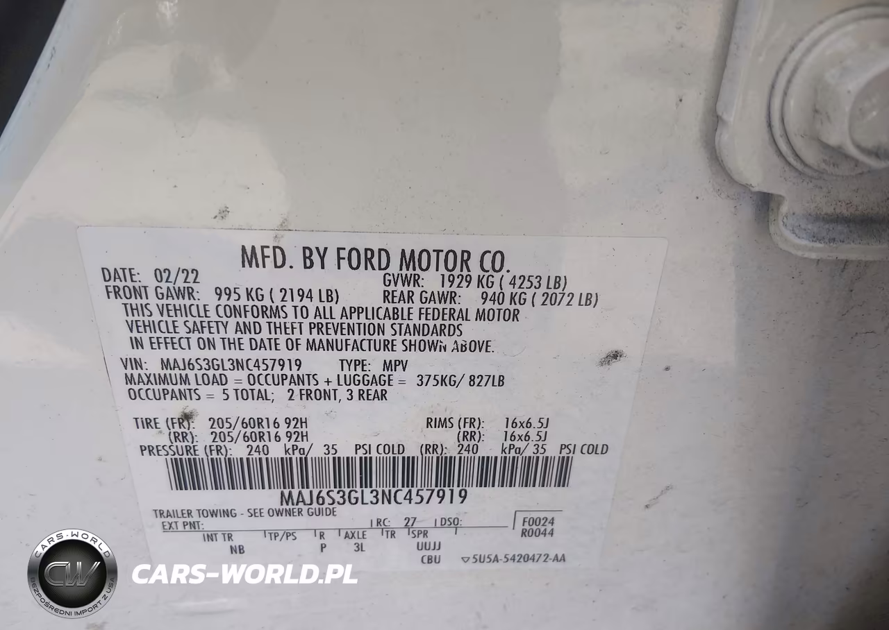 2022 Ford Ecosport Se VIN:MAJ6S3GL3NC457919 - 9