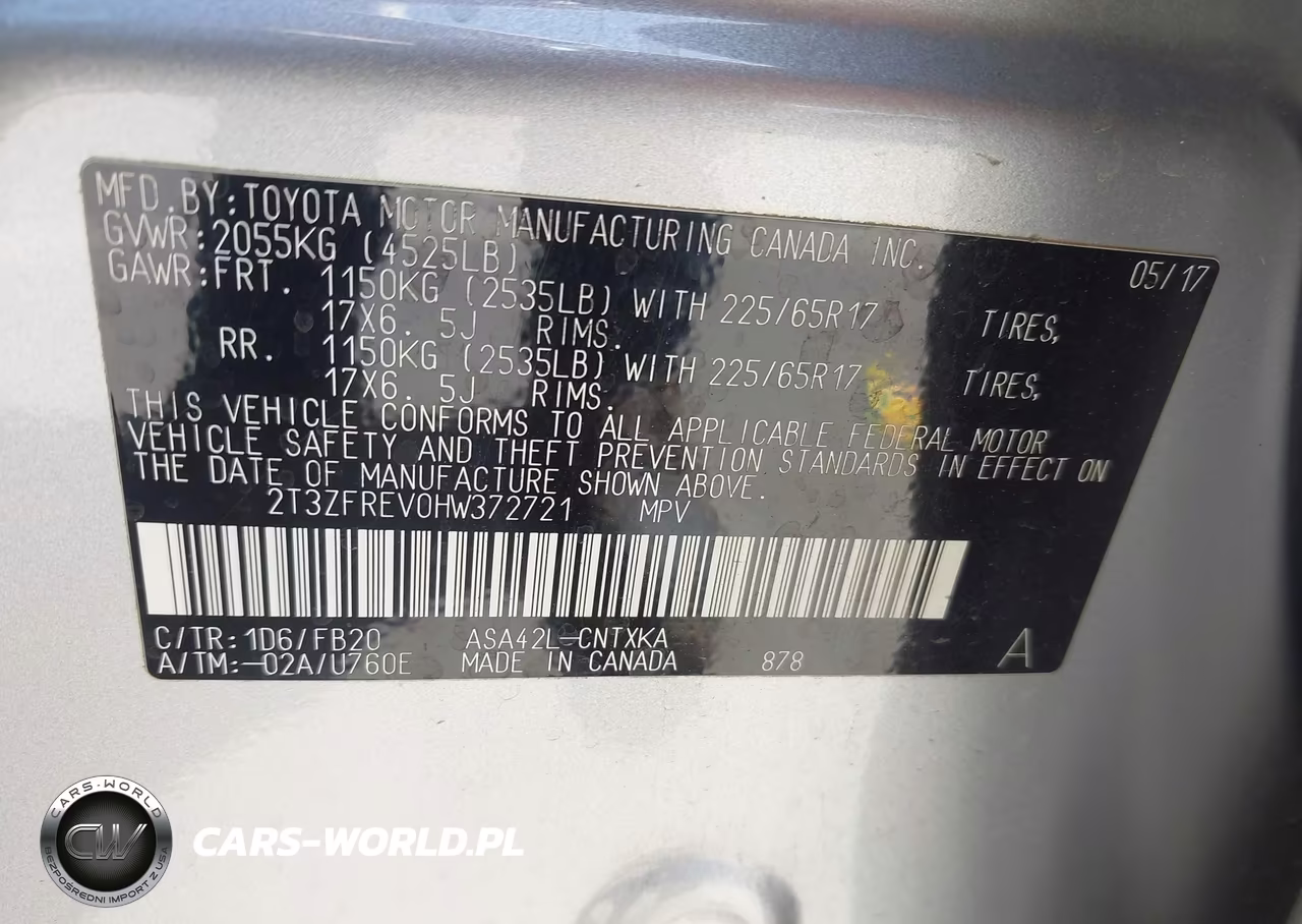 2017 Toyota Rav4 Le VIN:2T3ZFREV0HW372721 - 9