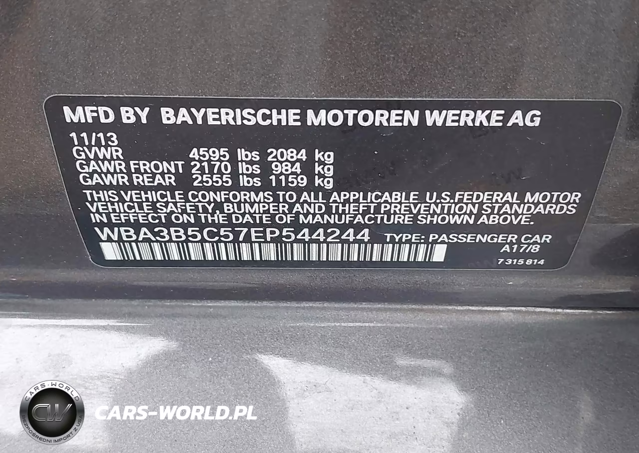 2014 BMW 328I xDrive VIN:WBA3B5C57EP544244 - 9