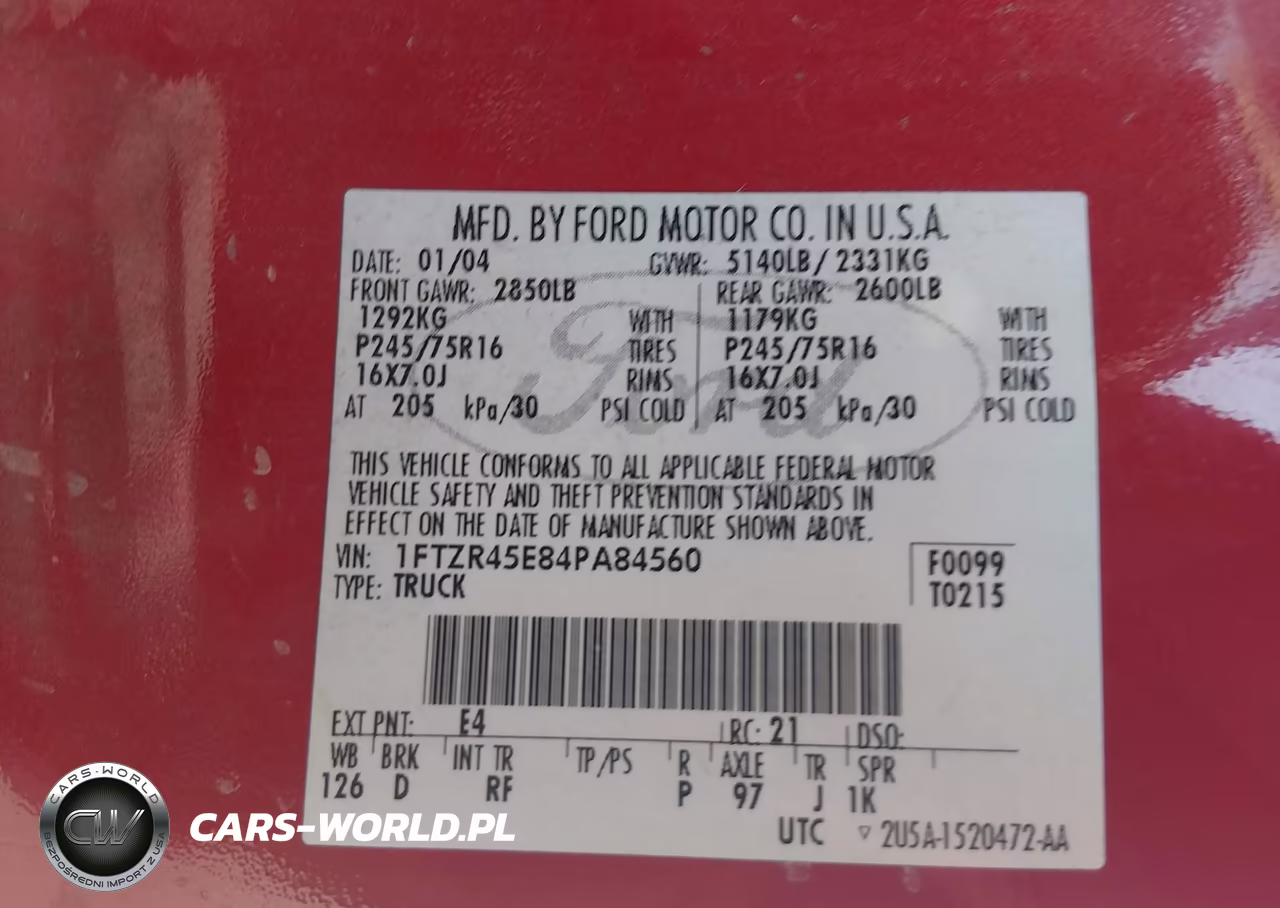 2004 Ford Ranger Edge-Tremor-Xlt VIN:1FTZR45E84PA84560 - 9