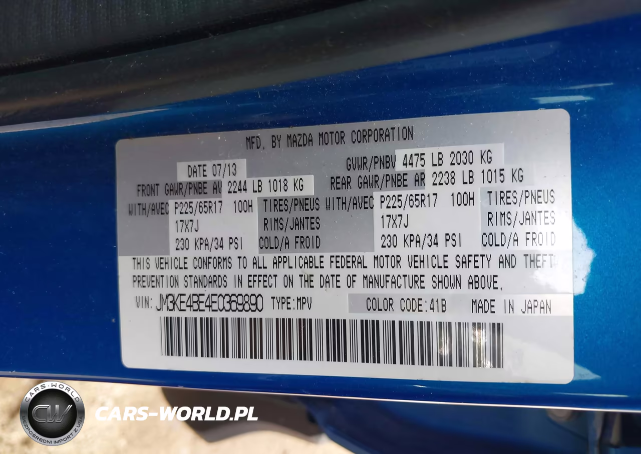 2014 Mazda Cx-5 Sport VIN:JM3KE4BE4E0369890 - 9