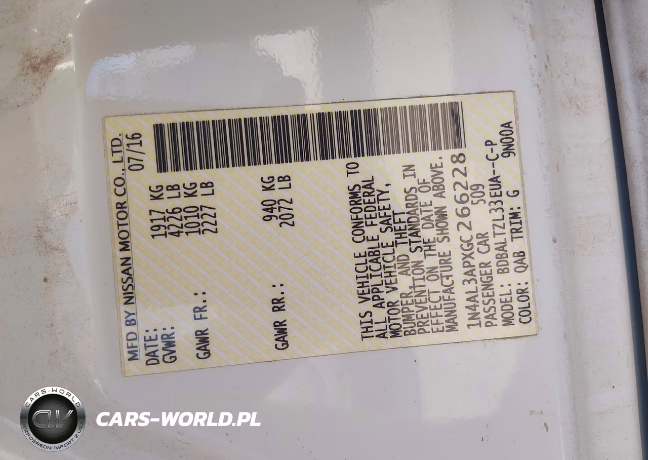 2016 Nissan Altima 2.5 Sl VIN:1N4AL3APXGC266228 - 9
