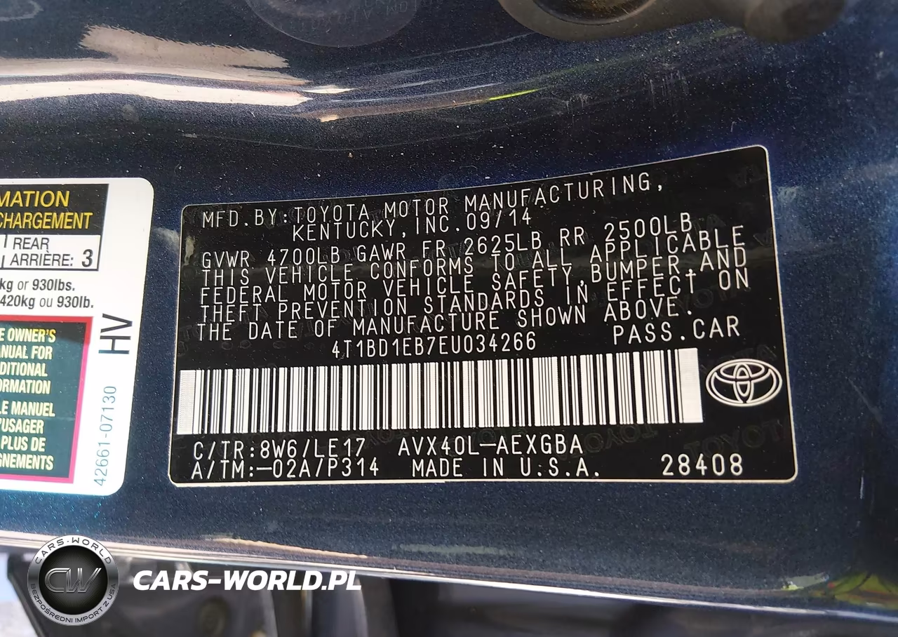 2014 Toyota Avalon Hybrid Xle Touring VIN:4T1BD1EB7EU034266 - 9