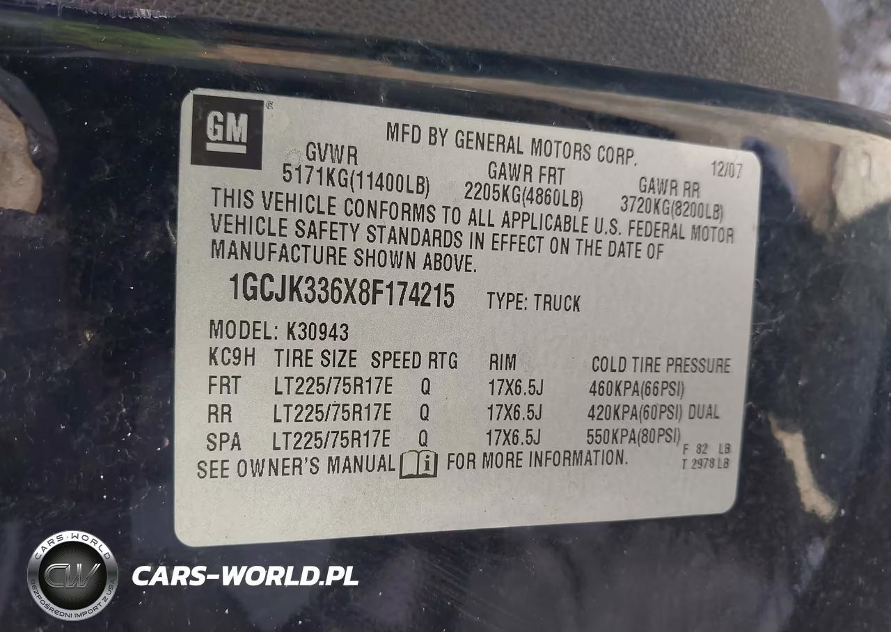 2008 Chevrolet Silverado 3500Hd Ltz VIN:1GCJK336X8F174215 - 9