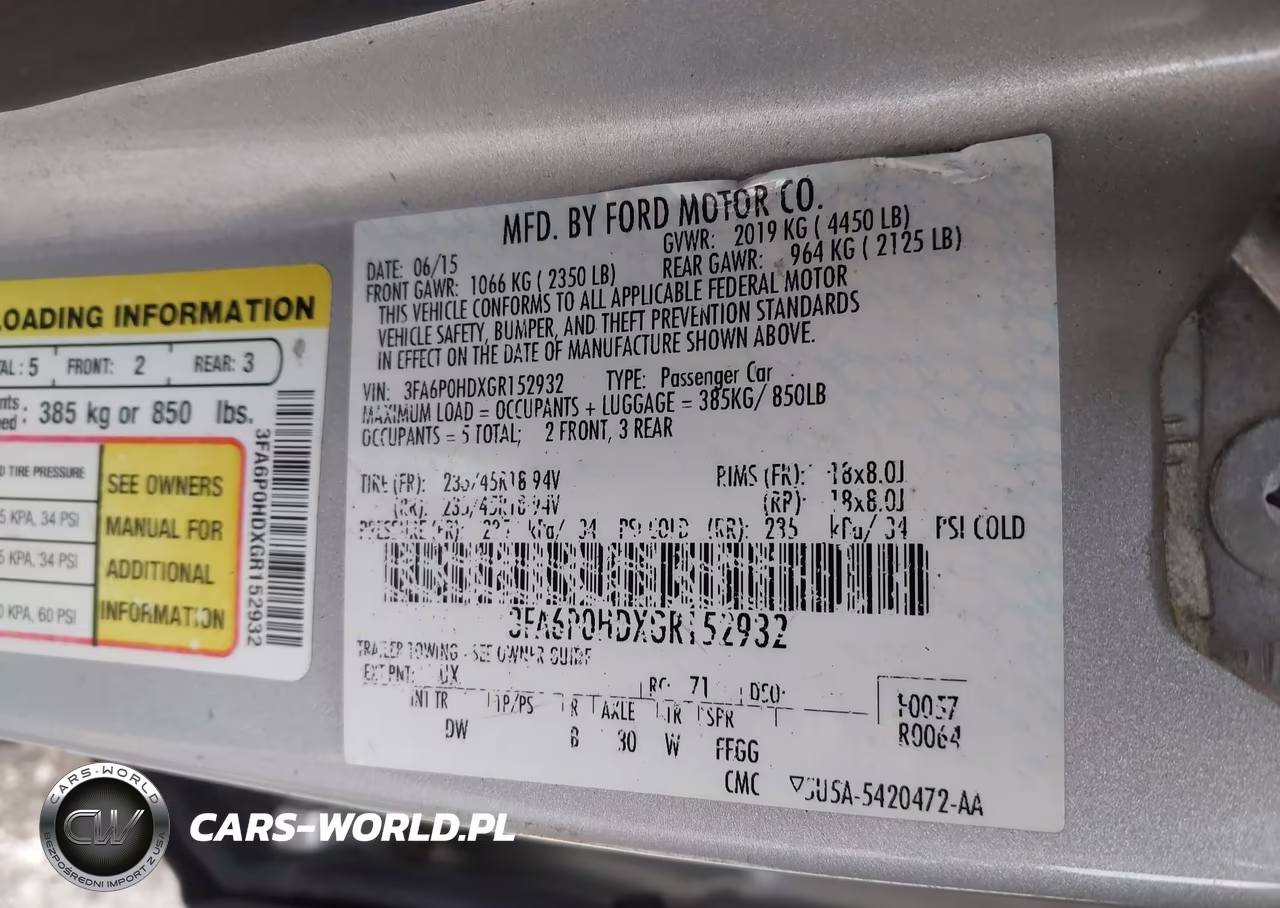 2016 Ford Fusion Se VIN:3FA6P0HDXGR152932 - 9