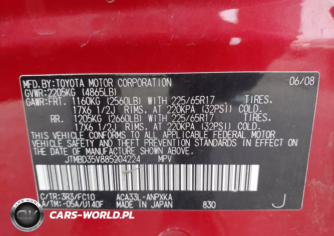2008 Toyota Rav4 VIN:JTMBD35V885204224 - 9