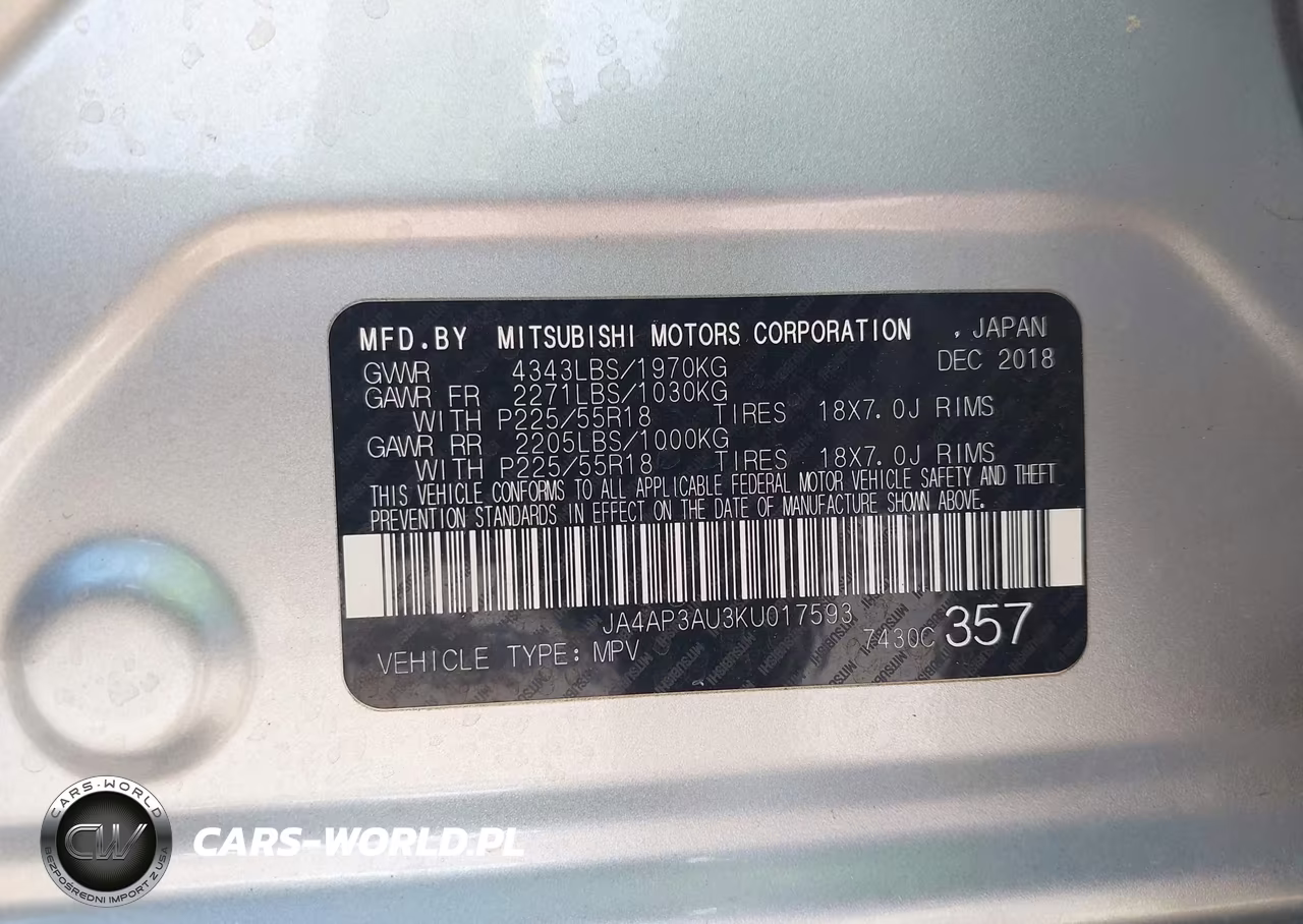 2019 Mitsubishi Outlander Sport 2.0 Es VIN:JA4AP3AU3KU017593 - 9