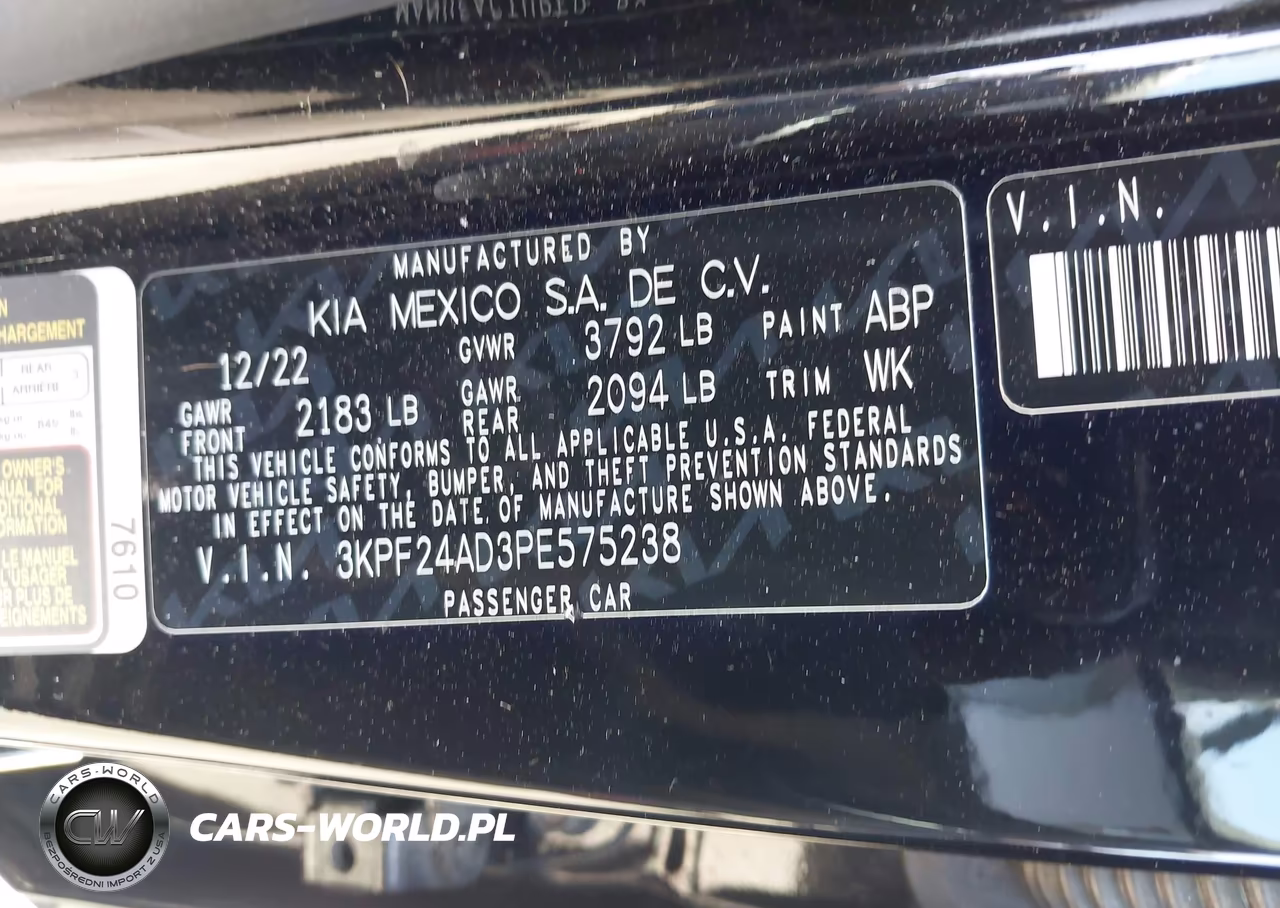 2023 Kia Forte Lxs VIN:3KPF24AD3PE575238 - 9