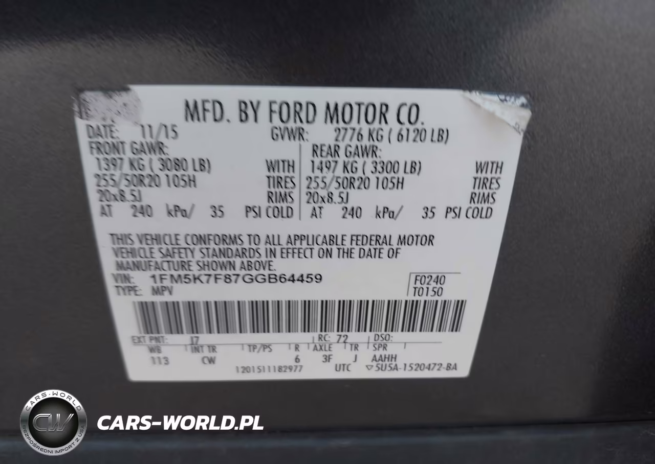 2016 Ford Explorer Limited VIN:1FM5K7F87GGB64459 - 9