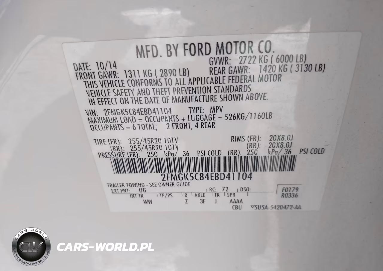 2014 Ford Flex Sel VIN:2FMGK5C84EBD41104 - 9
