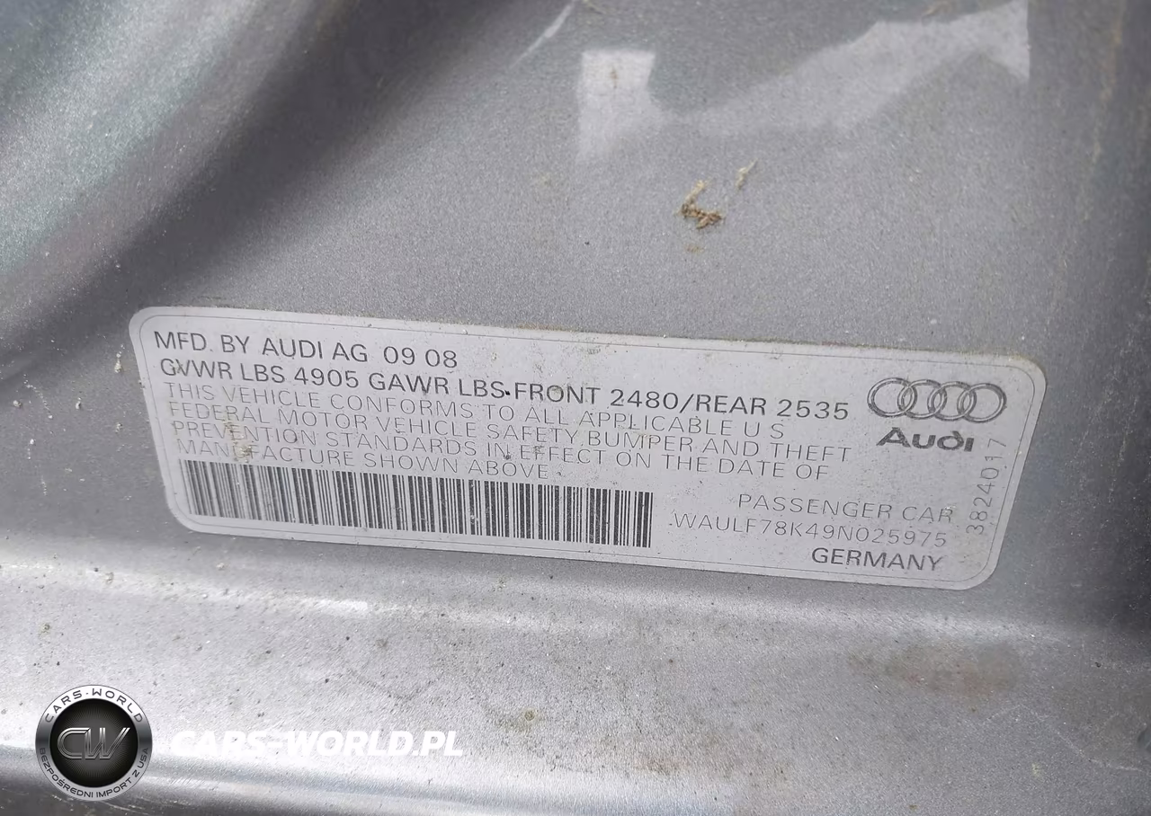2009 Audi A4 2.0T Premium VIN:WAULF78K49N025975 - 9