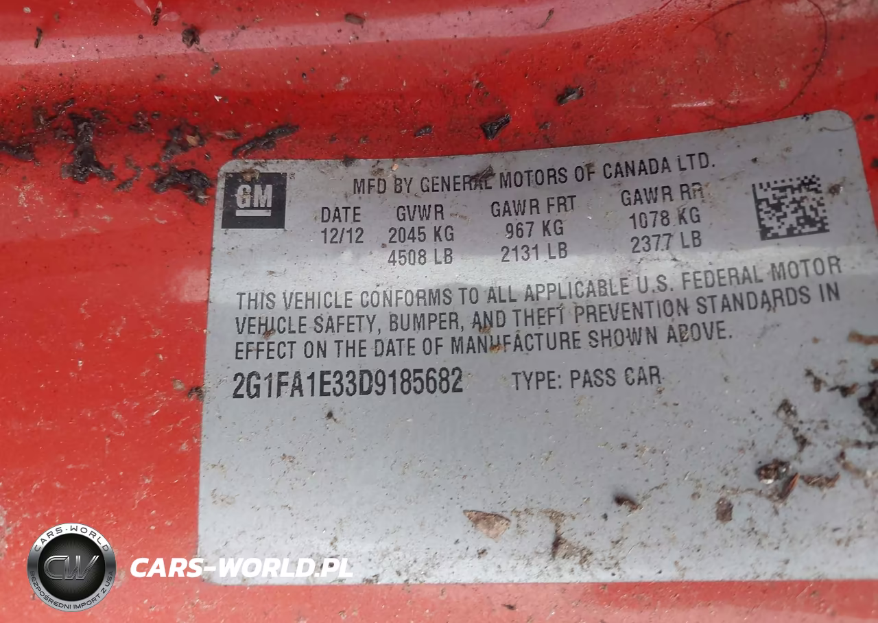 2013 Chevrolet Camaro 2Ls VIN:2G1FA1E33D9185682 - 9