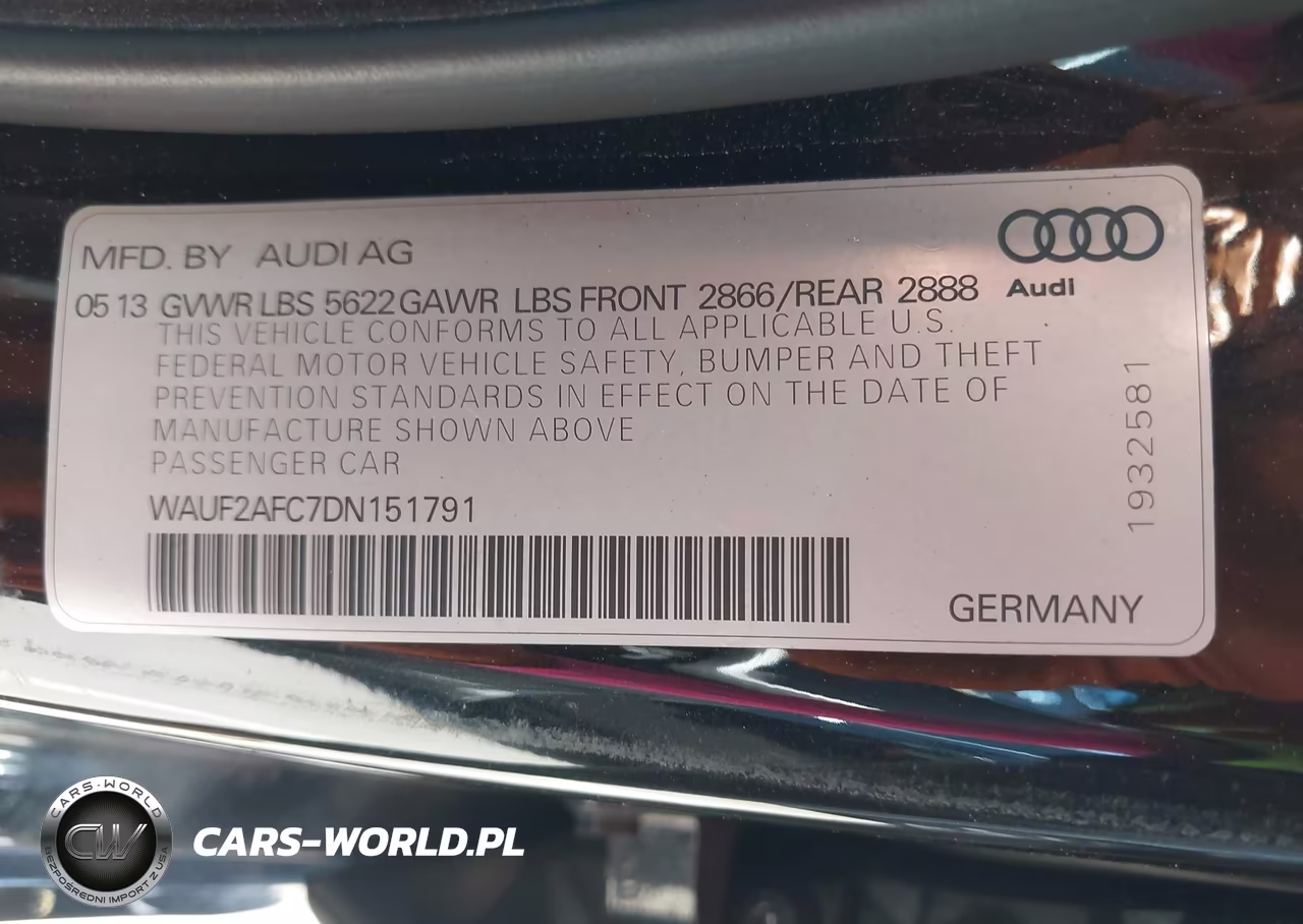 2013 Audi S6 VIN:WAUF2AFC7DN151791 - 9