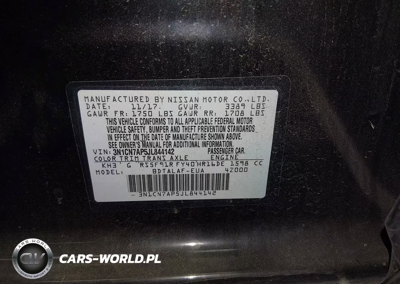 2018 Nissan Versa 1.6 S VIN:3N1CN7AP5JL844142 - 9