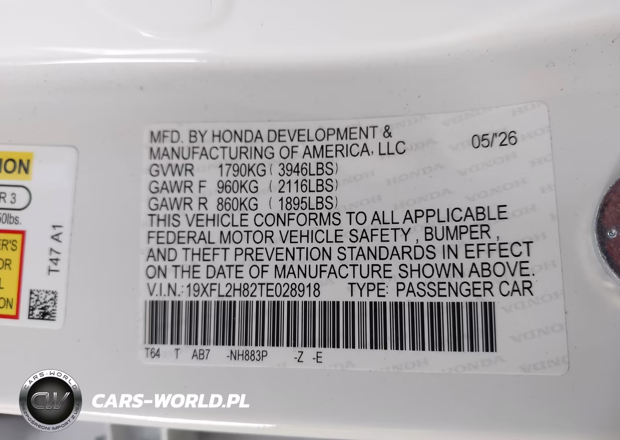 2026 Honda Civic Sport VIN:19XFL2H82TE028918 - 9