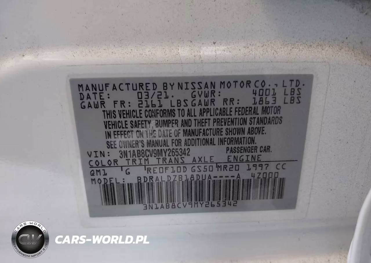 2021 Nissan Sentra Sv Xtronic Cvt VIN:3N1AB8CV9MY265342 - 9