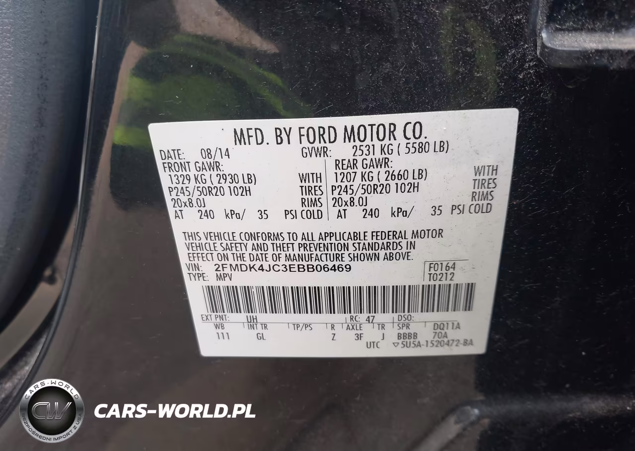 2014 Ford Edge Sel VIN:2FMDK4JC3EBB06469 - 9