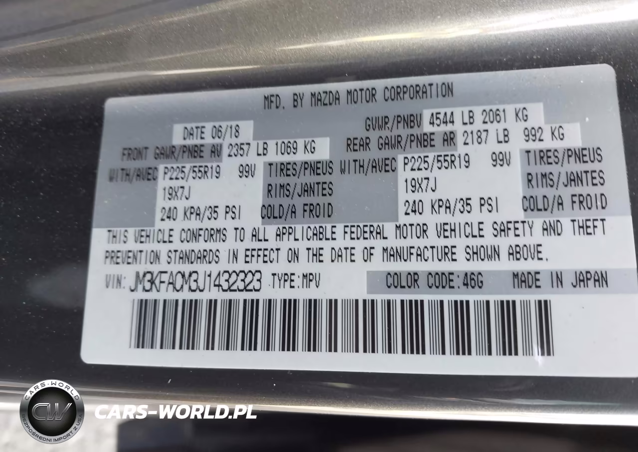 2018 Mazda Cx-5 Touring VIN:JM3KFACM3J1432323 - 9