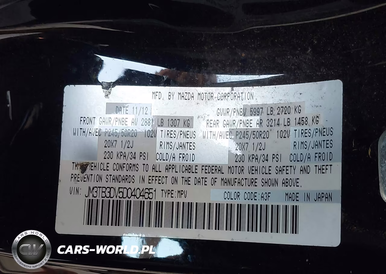2013 Mazda Cx-9 Grand Touring VIN:JM3TB3DV5D0404651 - 9