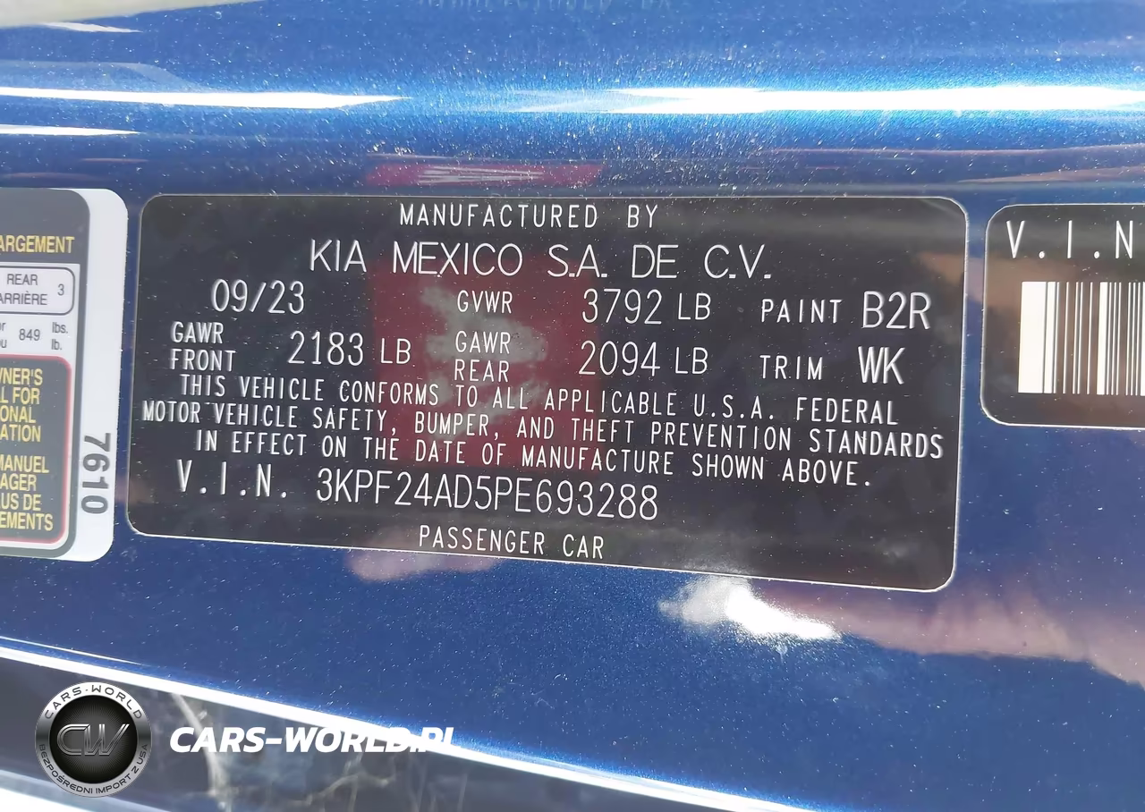 2023 Kia Forte Lxs VIN:3KPF24AD5PE693288 - 9