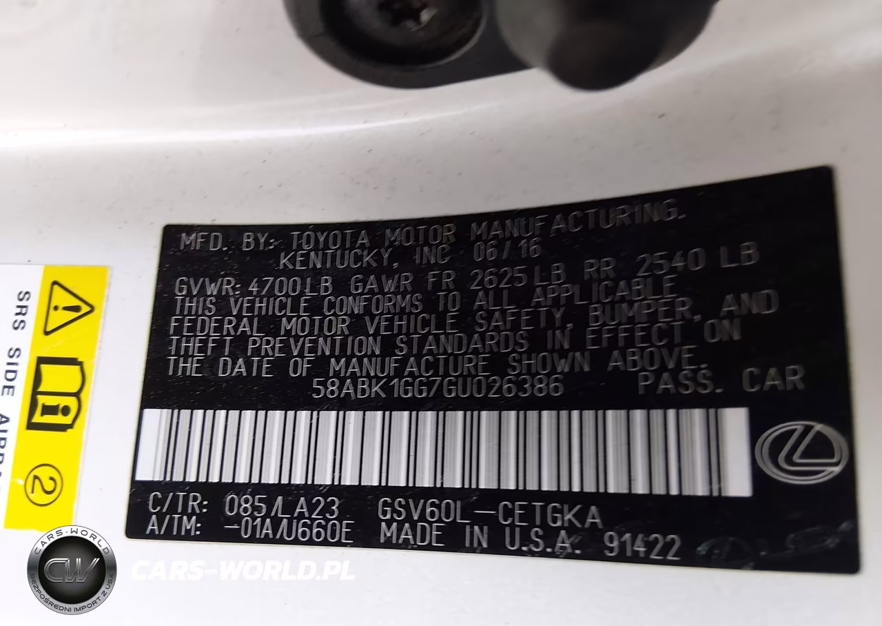 2016 Lexus Es 350 VIN:58ABK1GG7GU026386 - 9
