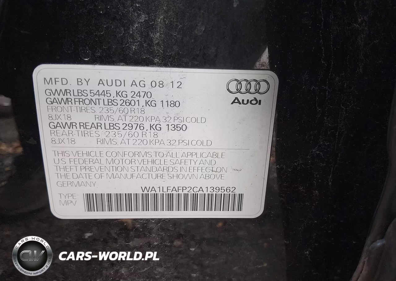 2012 Audi Q5 2.0T Premium VIN:WA1LFAFP2CA139562 - 9