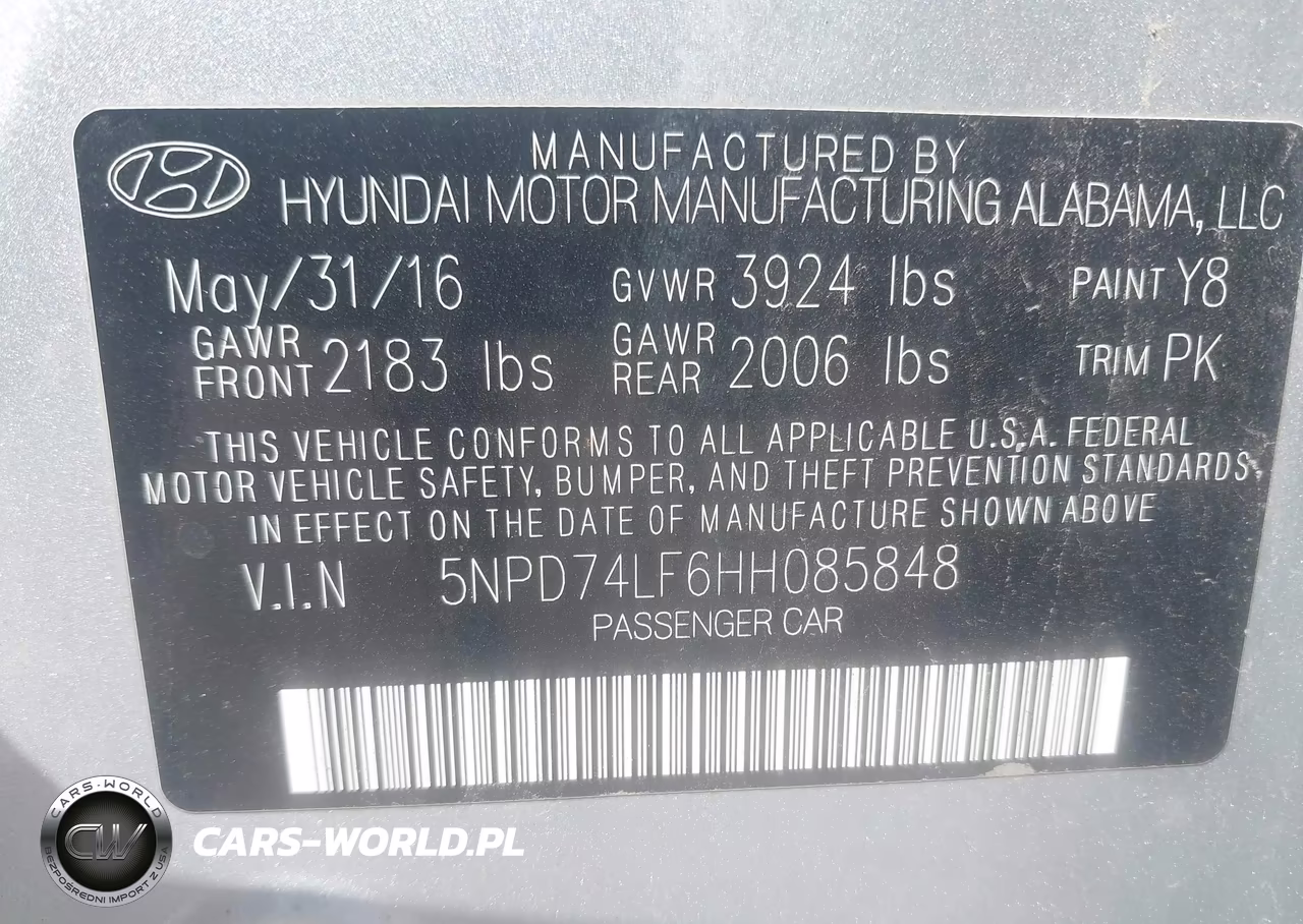 2017 Hyundai Elantra Se VIN:5NPD74LF6HH085848 - 9
