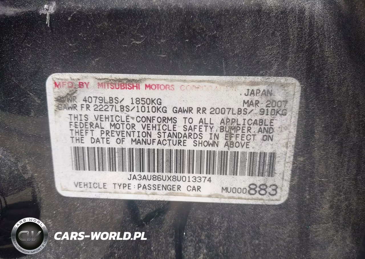2008 Mitsubishi Lancer Gts VIN:JA3AU86UX8U013374 - 9