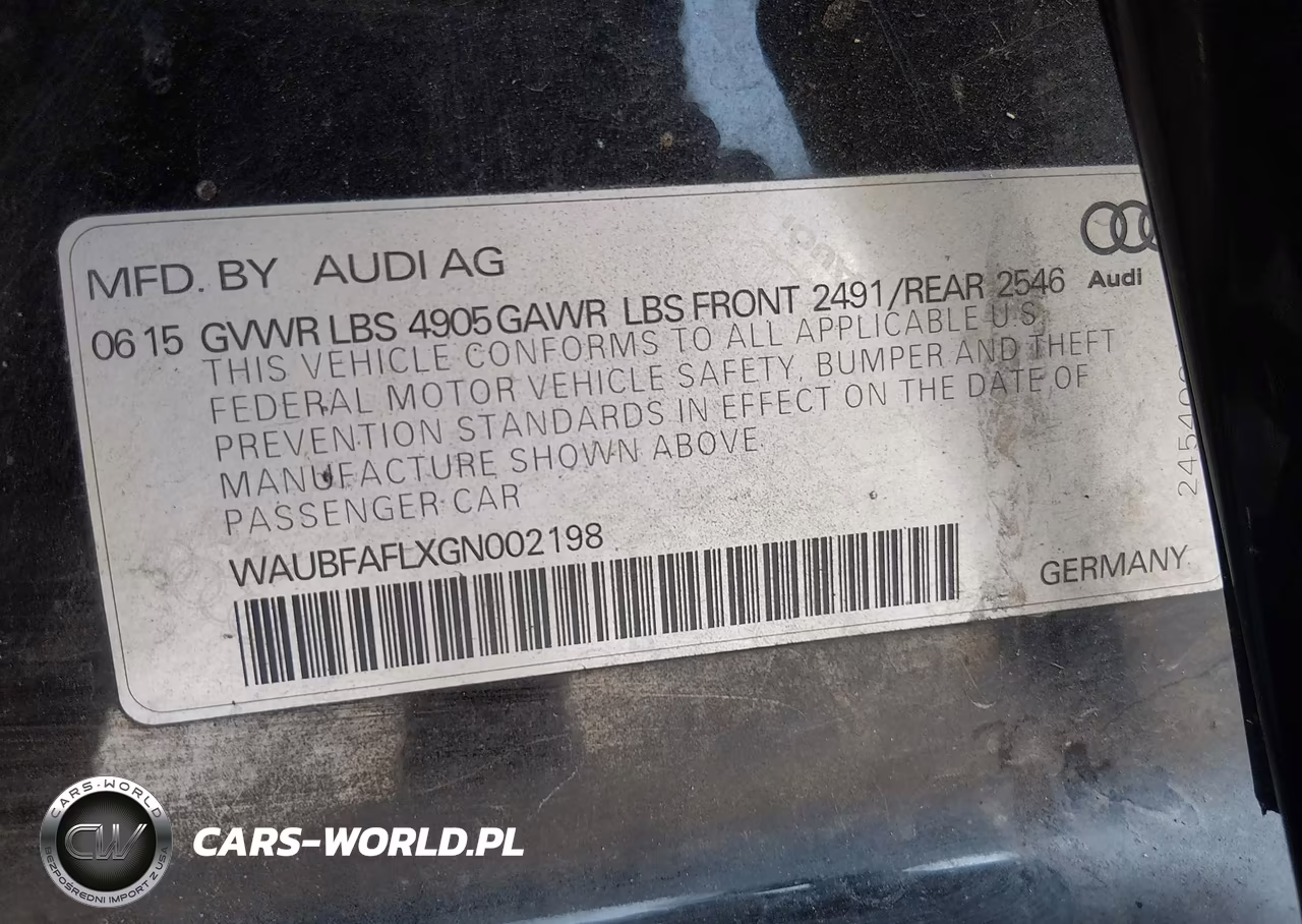2016 Audi A4 Premium VIN:WAUBFAFLXGN002198 - 9