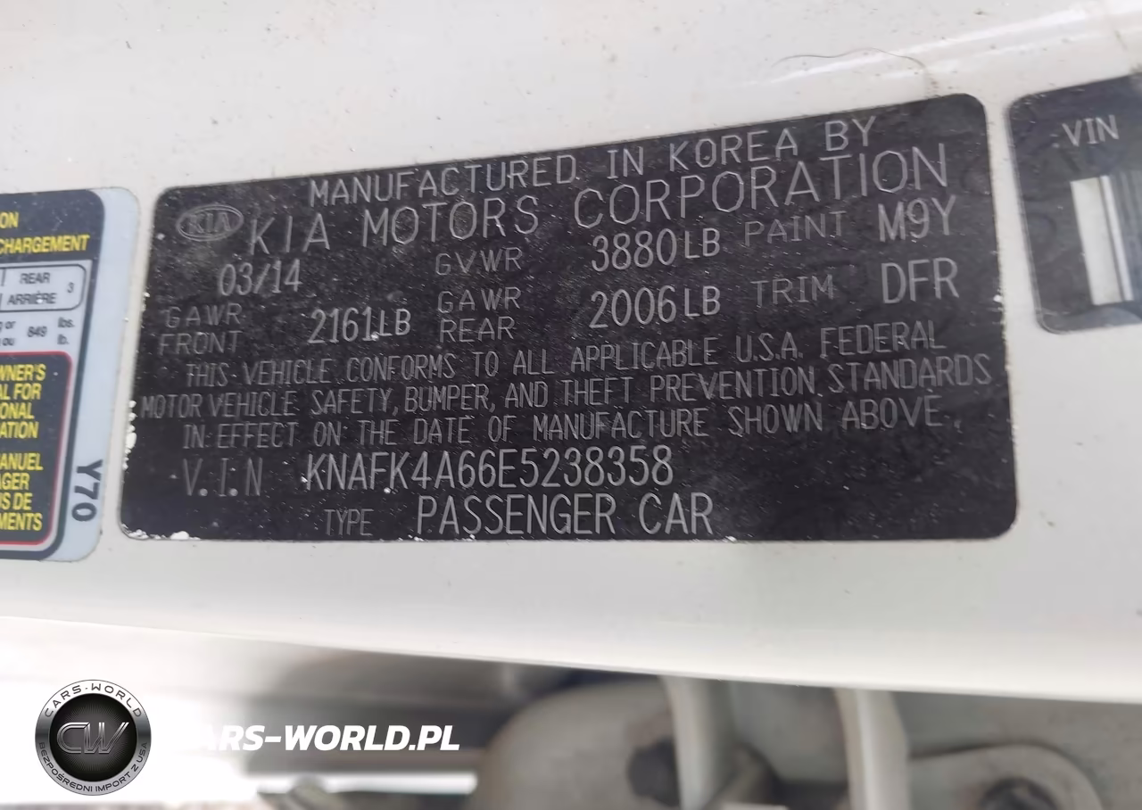 2014 Kia Forte Lx VIN:KNAFK4A66E5238358 - 9
