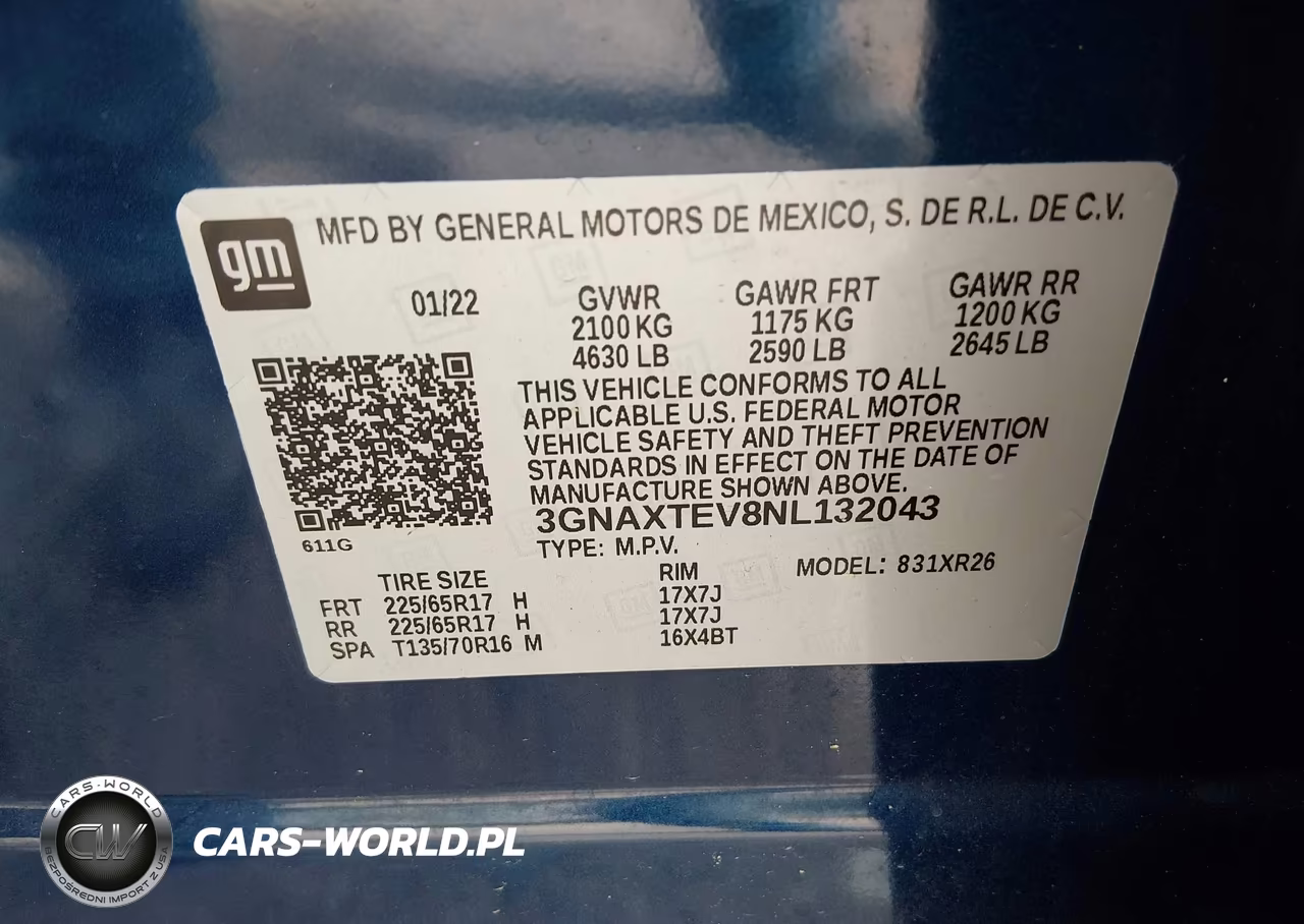 2022 Chevrolet Equinox Awd 2Fl VIN:3GNAXTEV8NL132043 - 9