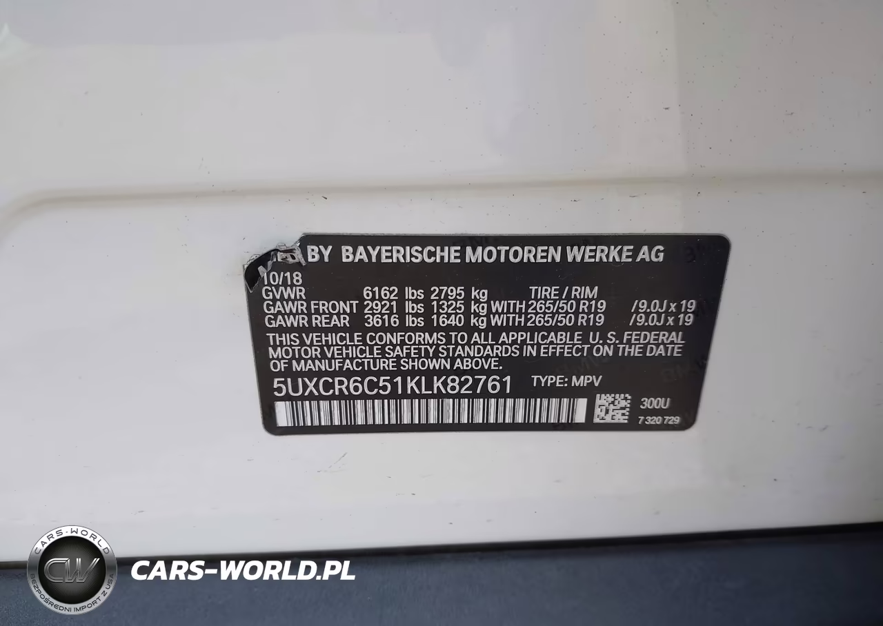 2019 BMW X5 xDrive40I VIN:5UXCR6C51KLK82761 - 9