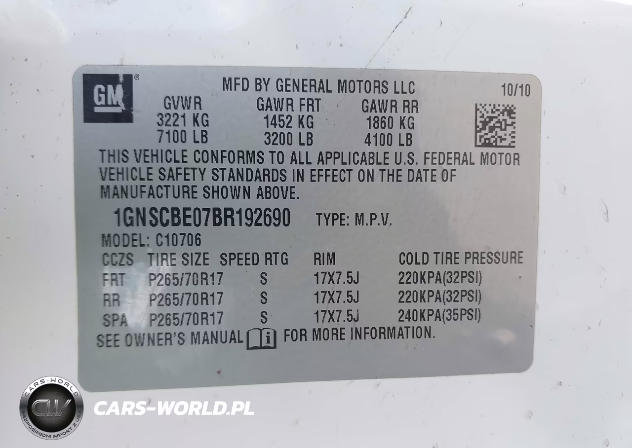 2011 Chevrolet Tahoe Lt VIN:1GNSCBE07BR192690 - 9