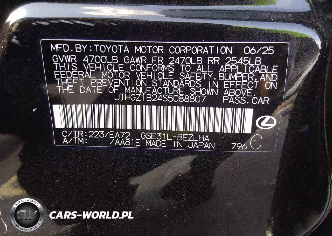 2025 Lexus Is 350 F Sport VIN:JTHGZ1B24S5088807 - 9