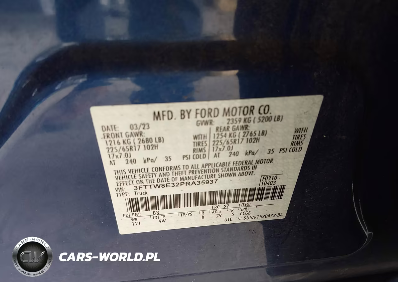 2023 Ford Maverick Xl VIN:3FTTW8E32PRA35937 - 9