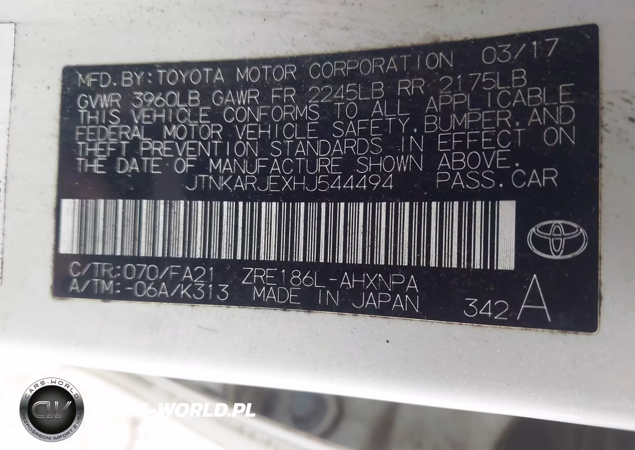 2017 Toyota Corolla Im VIN:JTNKARJEXHJ544494 - 9