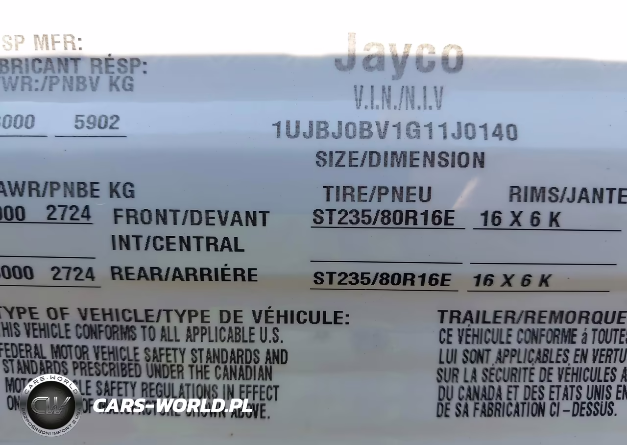 2016 Jayco Travel Trailer VIN:1UJBJ0BV1G11J0140 - 9