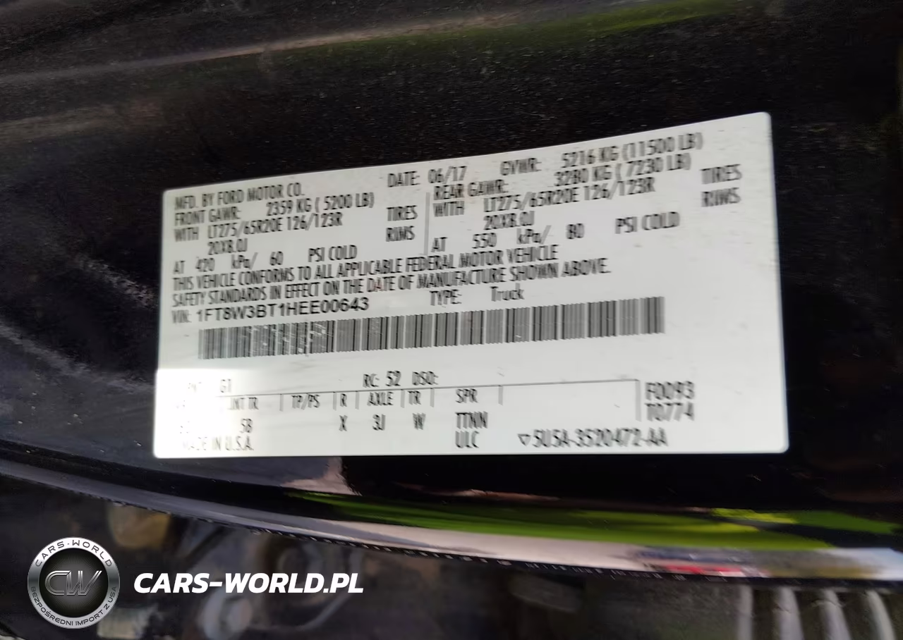 2017 Ford F-350 Lariat VIN:1FT8W3BT1HEE00643 - 9